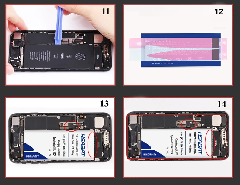 HSABAT новая настоящая Ёмкость аккумулятор нулевого цикла для iphone 5, 7, 8, 5S 5C 6 6S(для iphone 6 6S 7 8 Plus) из искусственной кожи для iphone 3GS 4 4S SE