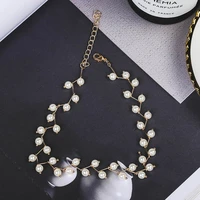 lats pearl collarbone necklace simple collar neckband necklaces for women 2020 korea fashion neck jewelry bijoux collier