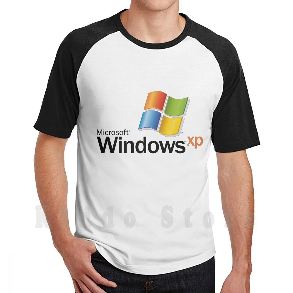 Футболка с логотипом Windows Xp Хлопковая мужская футболка принтом сделай сам