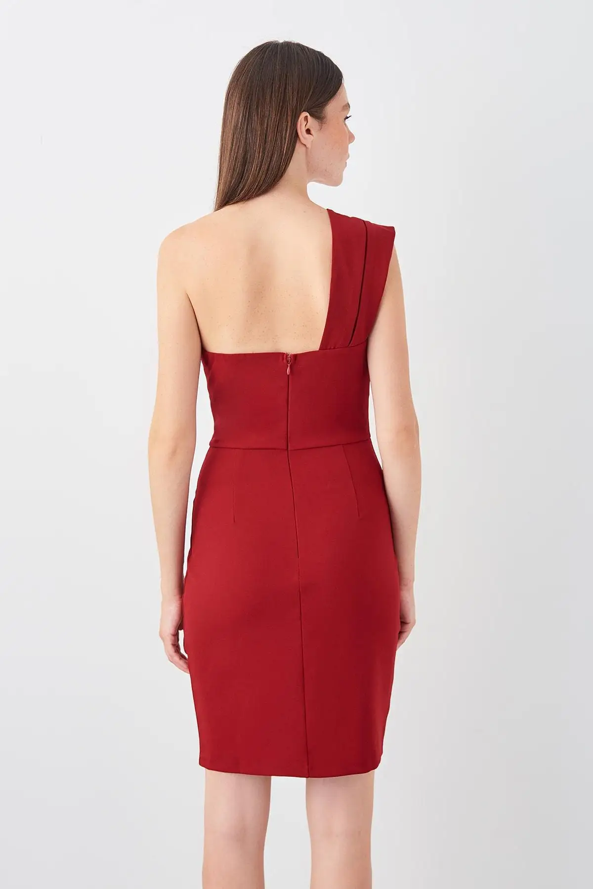 Trendyol Burgundy Tassel Detail Dress TPRSS19EL0331 | Женская одежда