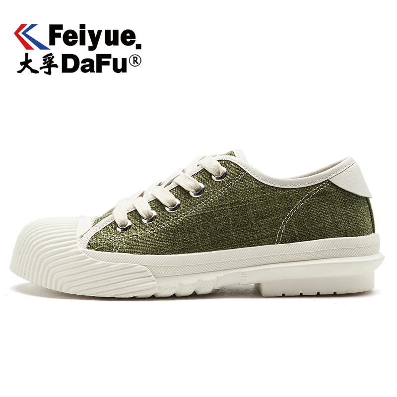 Женские парусиновые туфли DafuFeiyue повседневные кроссовки на плоской подошве с
