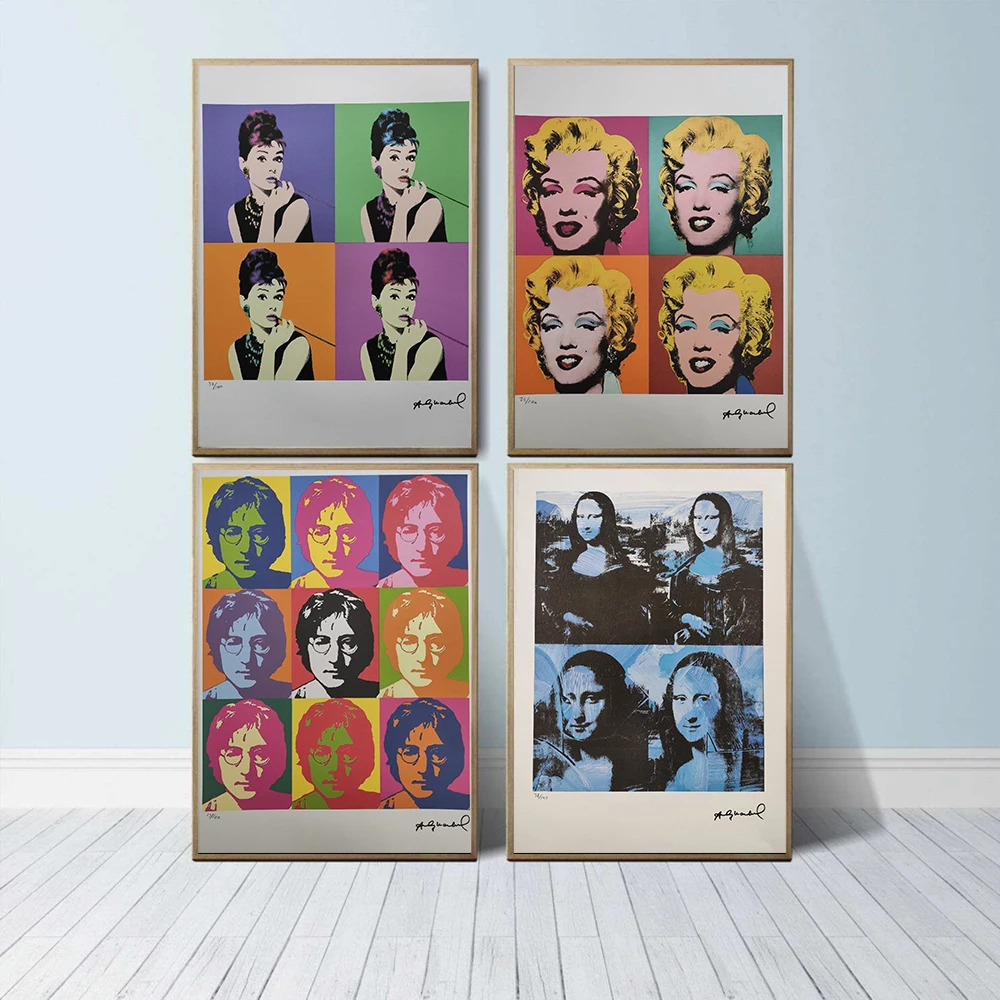 

Andy Warhol Figure Poster Fashion Canvas Painting Mona Lisa Art Print Scandinavian Wall Picture For Living Room Home Decor
