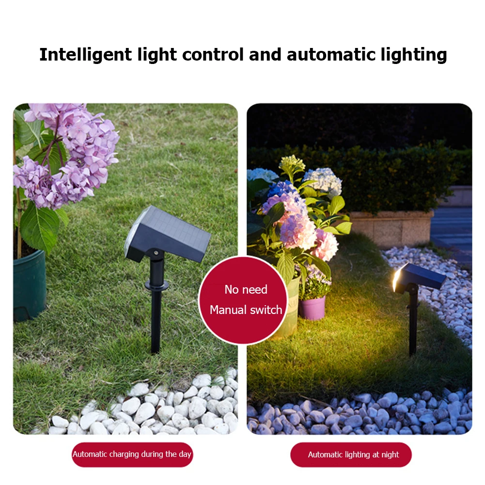 구매 48/108 LED 솔 라 LED 정원 조명 크리스마스 장식 홈 야외 마당 장식 스포트 라이트 잔디 외관 통로 지상 빛