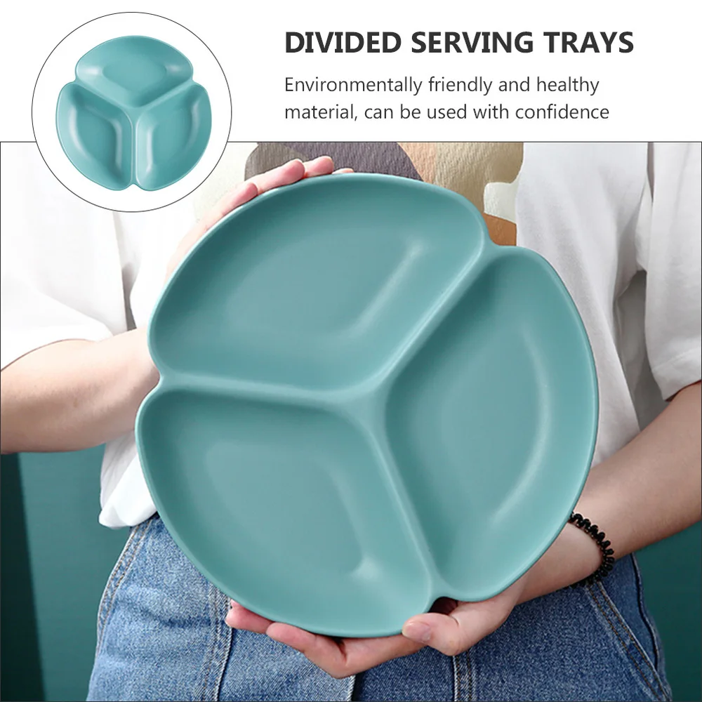 

1pc Fruit Divided Plate Ceramic Food Serving Plate Appetizer Serving Platter