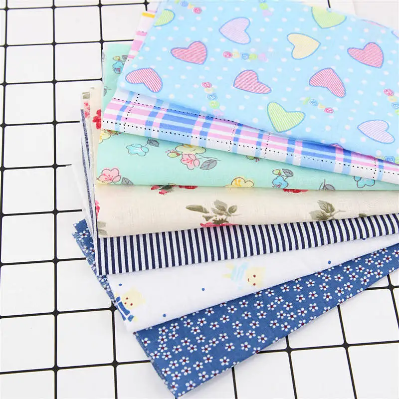 7 шт./компл. хлопковых лоскутных ткань для DIY Швейные в стиле пэчворк для детей; сумки для кровати, Tilda Doll детская ткань текстильная ткань 25*25 см - Цвет: C5