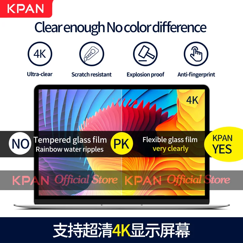 KPAN Macbook pro Air 13 3 2016 2020 M1 Гибкая стеклянная защита экрана HD A2338 A2337 A2289 A2251 2179 2159 1706 1708