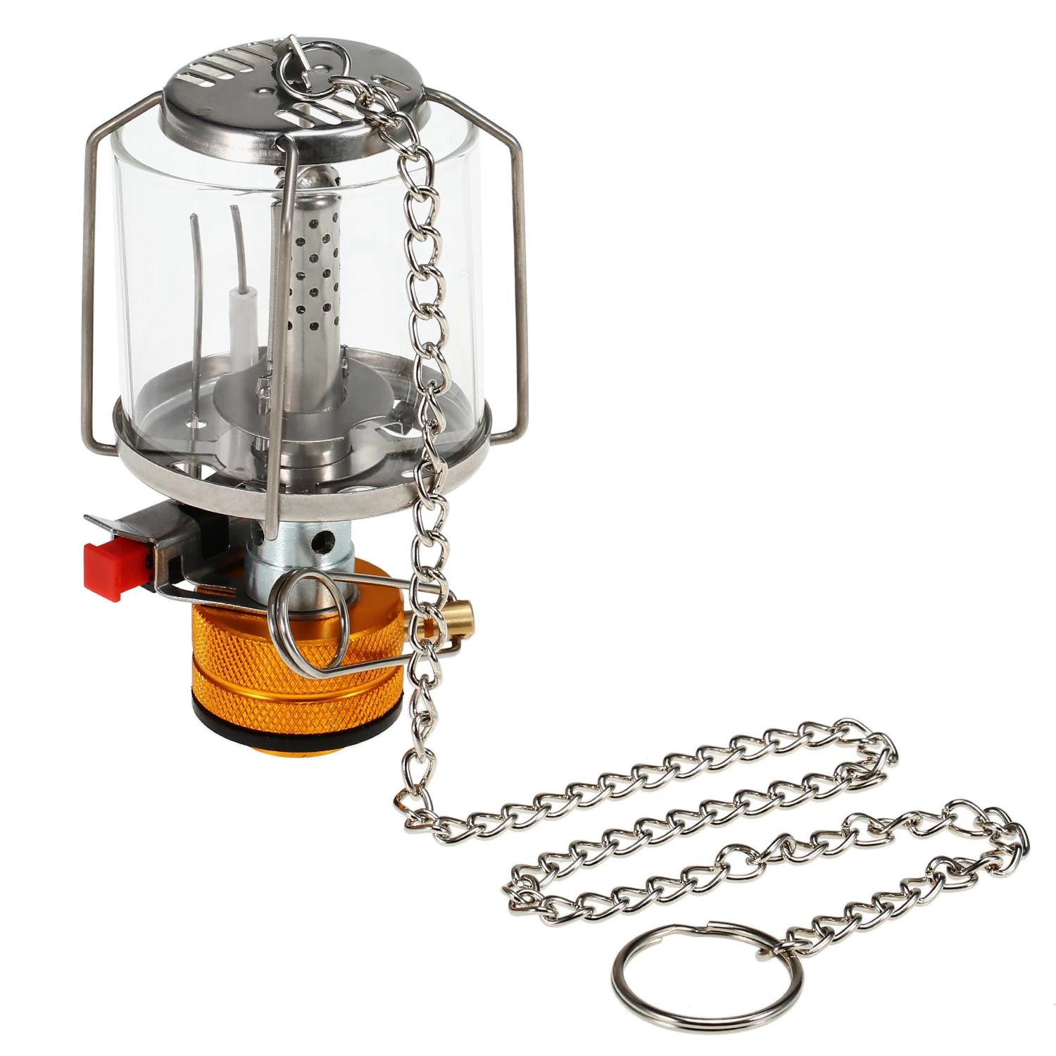 Mini Gas Lamp Portable Outdoor Camping Lantern Ultralight Piezo Ignition Tent Night Light Equipment | Спорт и развлечения