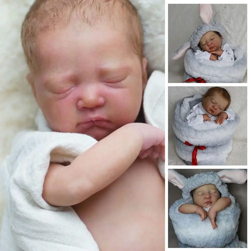 

Куклы-реборны, 16 дюймов, реалистичные, RebornBaby Mariza, спящий малыш, виниловые неокрашенные необработанные детали, «сделай сам», пустой комплект ...