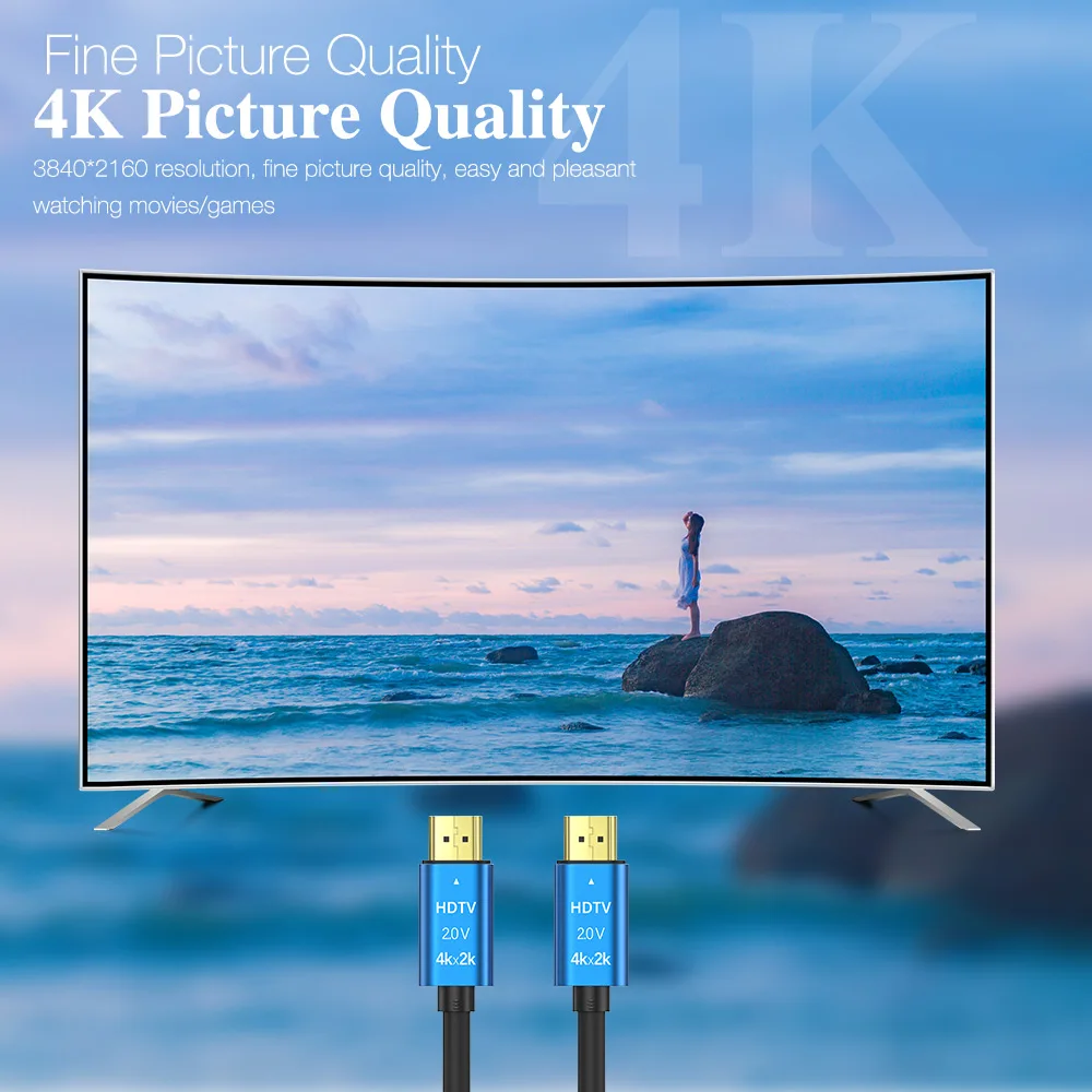 Nohon 4K 60Hz HDMI совместимый кабель 1 5 м 3 высокоскоростной 2 0 позолоченный