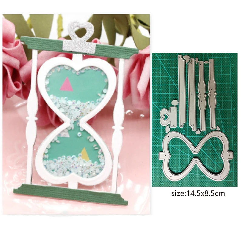 Металлический Трафаретный вырубной штамп резки формочка в виде сердца песочные