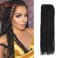 love me 18 inch soft crochet braids synthetic faux locs crochet braids hair natural black brown passion twist hair extensions