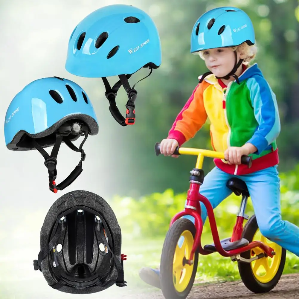 Детский велосипедный шлем WEST BIKING легкий дышащий для катания на роликах и