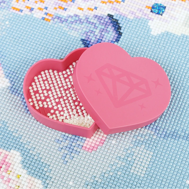 

Heart-Shaped Point Drill Plate 3PCs/Set S/M/L Cross Stitch Storage Diamond Painting Tray Box Diamond Painting Tools Accessories