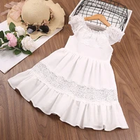 kids dresses for girls elegant sleeve princess dress 2021 summer baby girl floral lace ruffle party gown 1 2 3 4 5 years