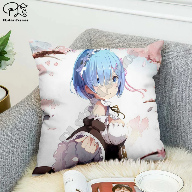 Сексуальные декоративные наволочки из полиэстера с 3D принтом Рем Квадратные