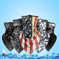 ice silk outdoor hanging ear type riding fishing headscarf cold feeling sunscreen cycling bandana sports face triangle scarf