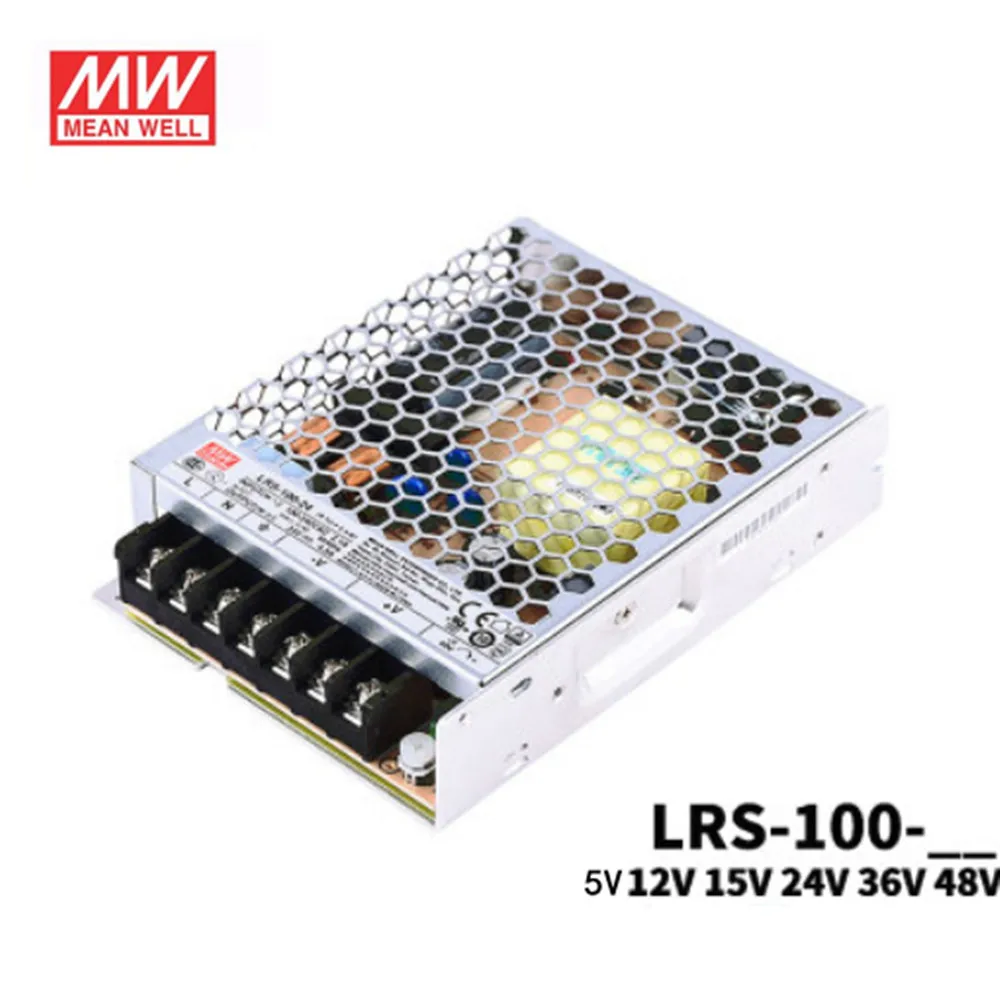 Бренд Mean Well представляет LRS-100- 5V 12V 15V 24V 36V 48V Переключая Питание meanwell AC/DC 100 Вт один