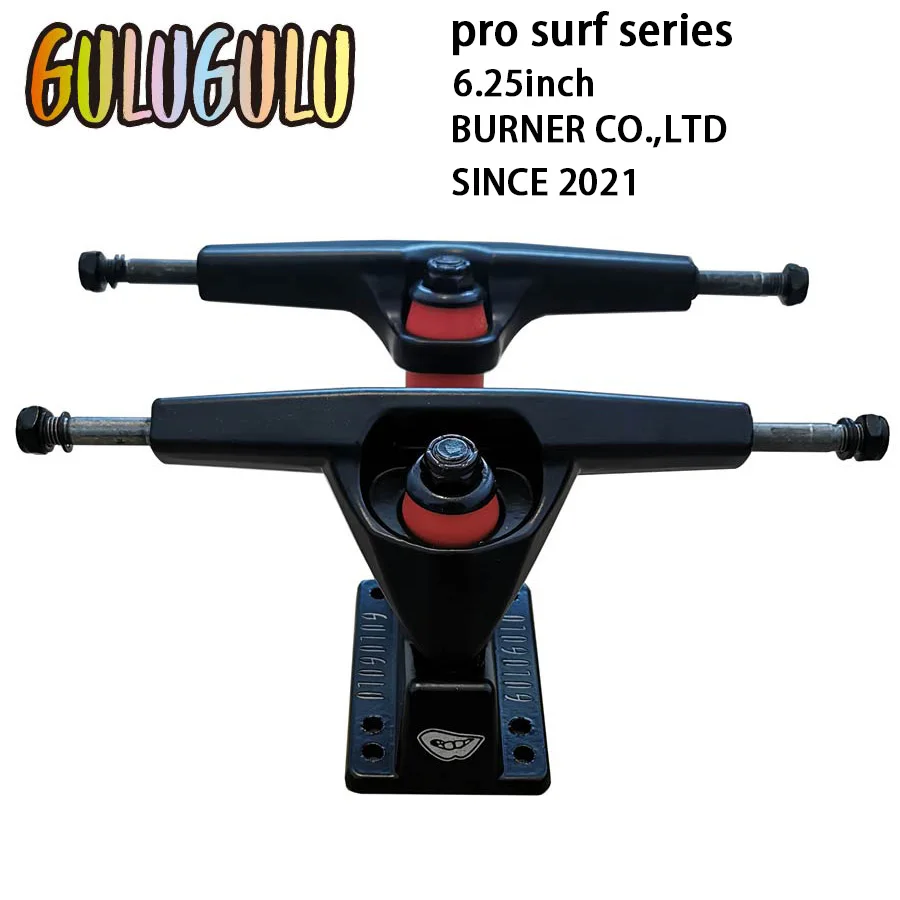 Gulugulu-monopatín land black de 6,25 pulgadas, camiones de surf, buena calidad, skateboard, SHR85AAA, buenos bujes