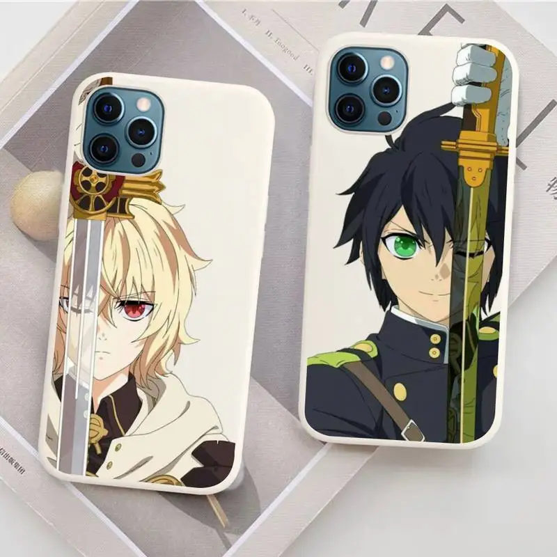 

Seraph of the end Phone Case Soft Solid Color for iPhone 11 12 13 mini pro XS MAX 8 7 6 6S Plus X XR
