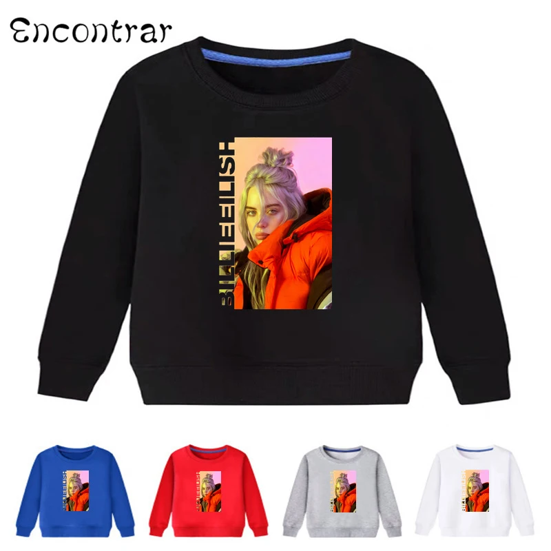 Детские свитшоты с принтом Billie Eilish детские толстовки в стиле хип хоп хлопковый