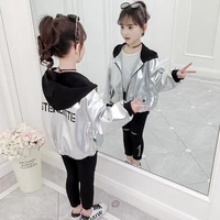spring autumn thick girls jackets kids outerwear letter sport hoodied coats children clothing teenager trench coat 8 10 12 years