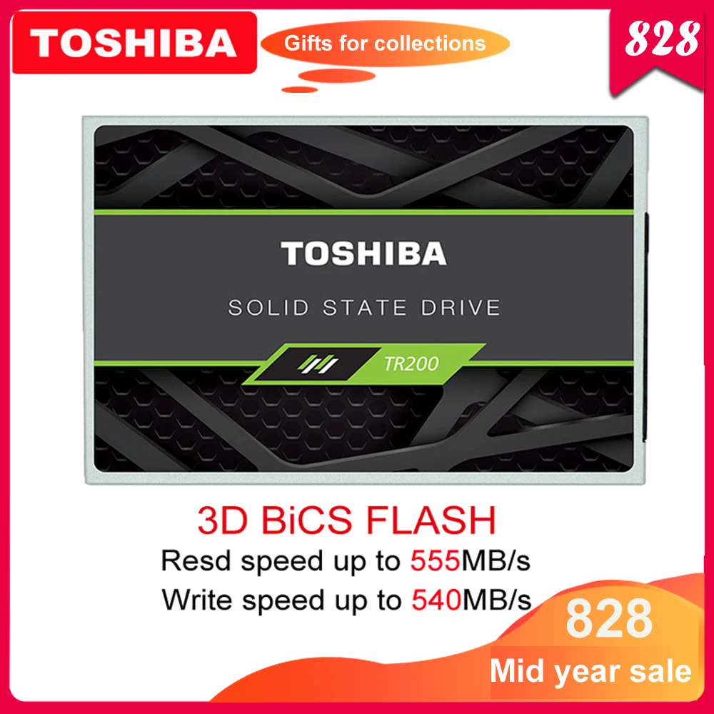 TOSHIBA Внутренний твердотельный накопитель TR200 SSD 480 Гб 64 слоя 3D BiCS флэш-памяти TLC 2," SATA III 960 ГБ USB флэш диск для портативных ПК