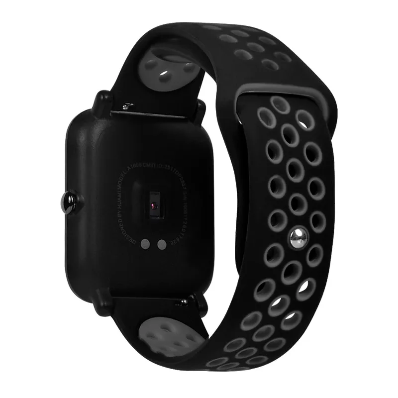 Силиконовый ремешок, ремешок для часов Huami Amazfit Bip, наручные часы, 20 мм, для Xiaomi mijia, кварцевые, Garmin Forerunner 645, Vivoactive 3