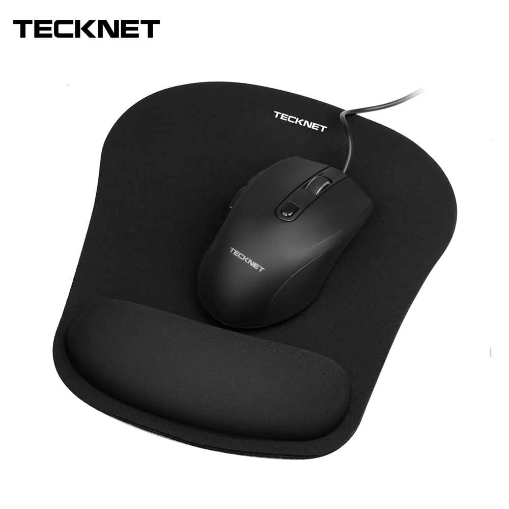 TeckNet Эргономичный игровой офисный коврик для мыши Коврик для мыши с гелем подставка для запястья нескользящая резиновая основа специальная текстурированная поверхность