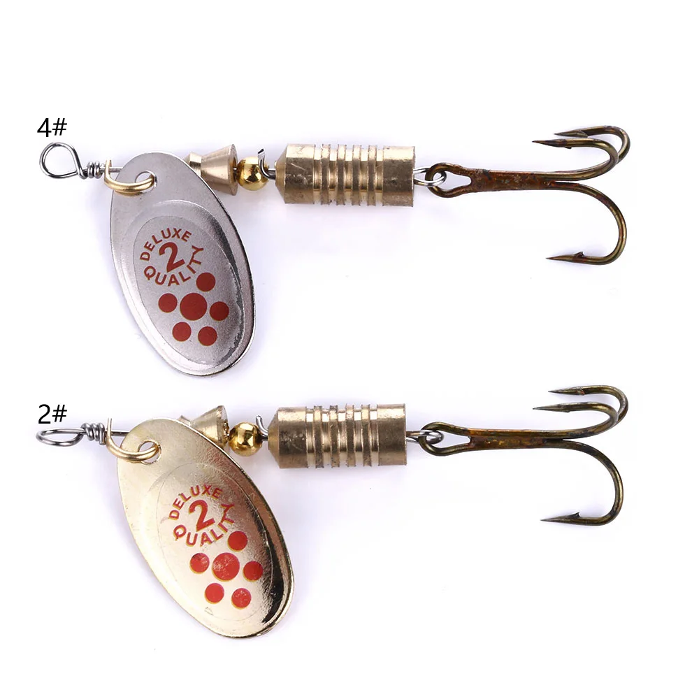 

HENGJIA 2 colors 6.7cm 7.3g metal spinner spoon trolling fishing lures pike trout catfish fishing baits pesca fishing tackle