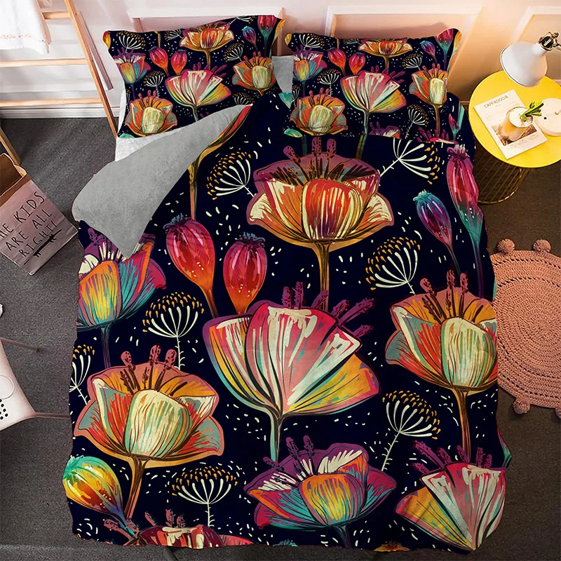 

Luxury King Size Bedding Set Duvet Cover Pillow Case 3D HD Printing Red Rose Flower Home Textiles Bed Sets Drop Shipping