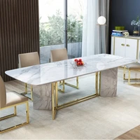 modern minimalist home light luxury dining table white negotiation table