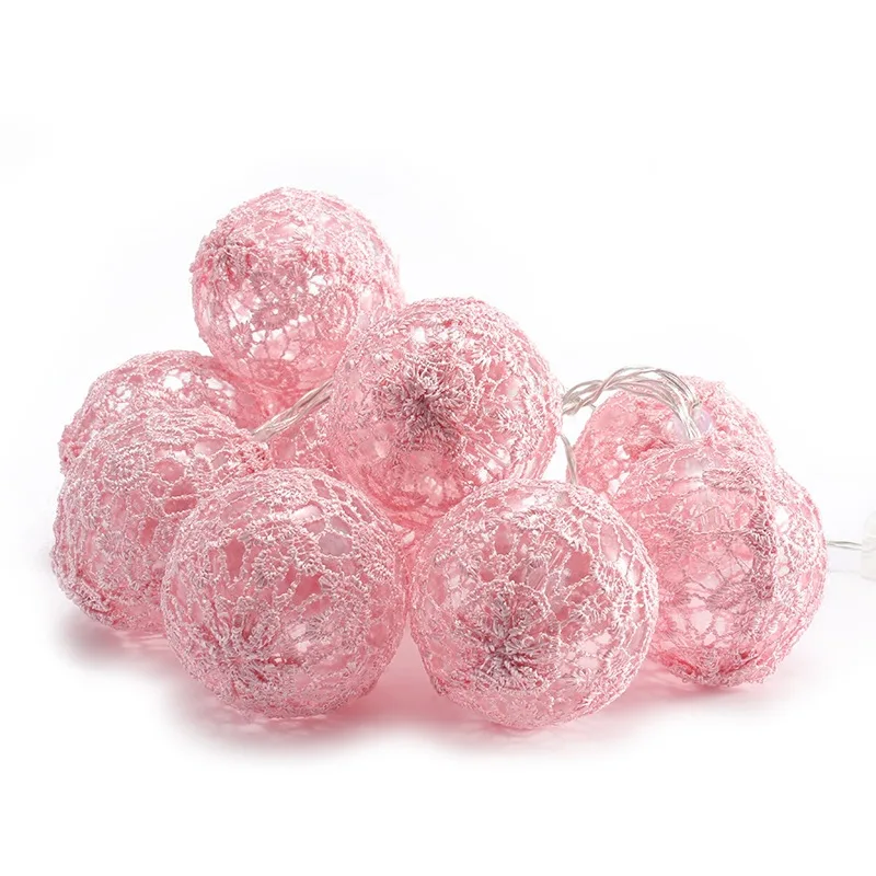 Светодиодный Кружевное бальное хлопковый светильник строка Цвет вспышки с