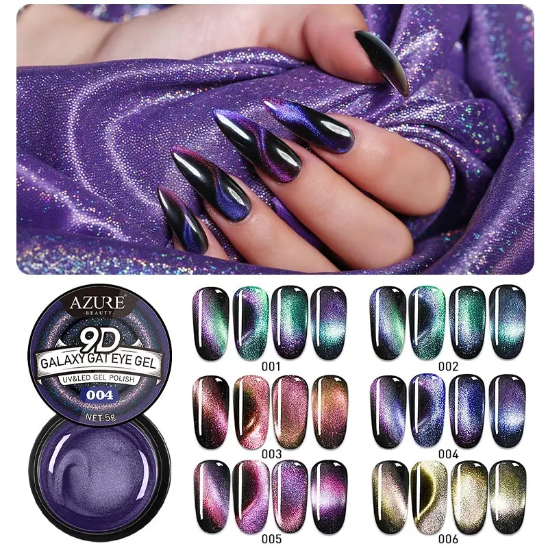 Azure Beauty 2 шт./лот Galaxy магнитный гель для ногтей длительный Хамелеон кошачий эффект
