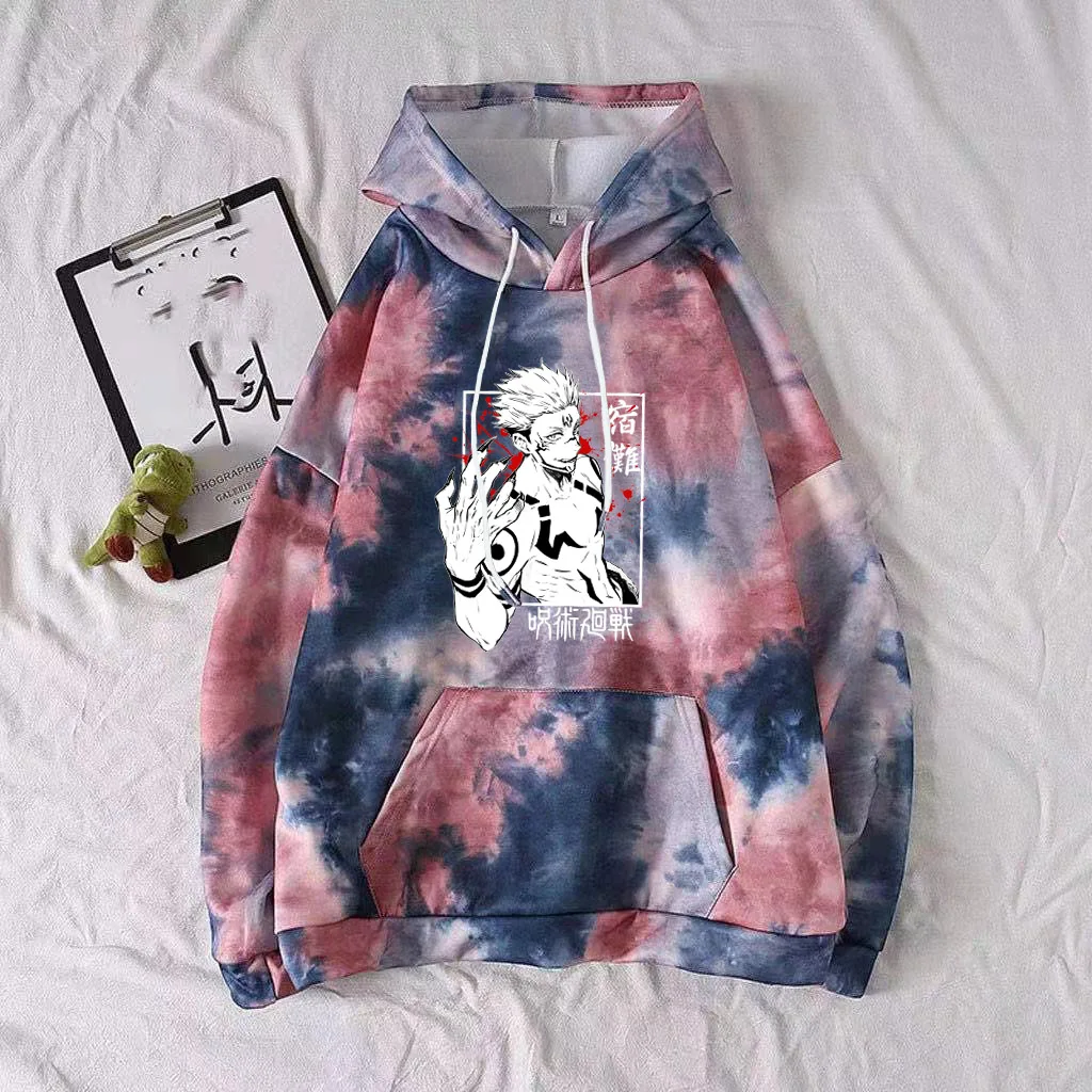 

Jujutsu Kaisen Sukuna Hoodie Loose Casual Unisex Top Anime Print Hoodie