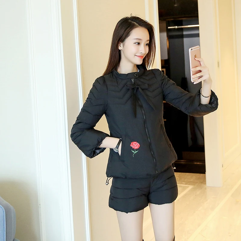 Парка с капюшоном пальто шорты спортивный костюм новинка 2019 Модный зимний