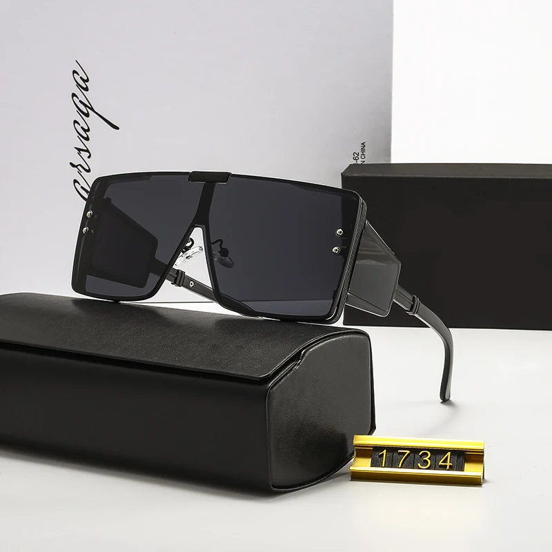 

Oversized Frame Ladies Sunglasses Top Brand Designer AAA Square Sun Glass Gradient Color Original Logo 1:1 Glasses 2021 New
