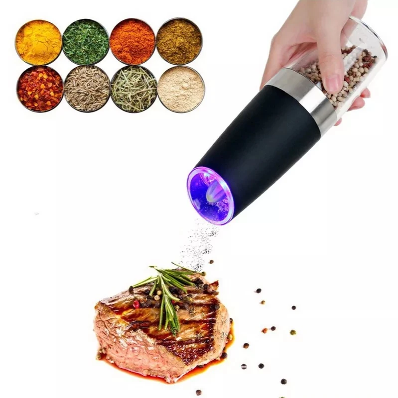

Electric Induction Automatic Grinder And Grinder LED Light Pepper Spice Grain Grinder Porcelain Powder Core Grinder Household Ki