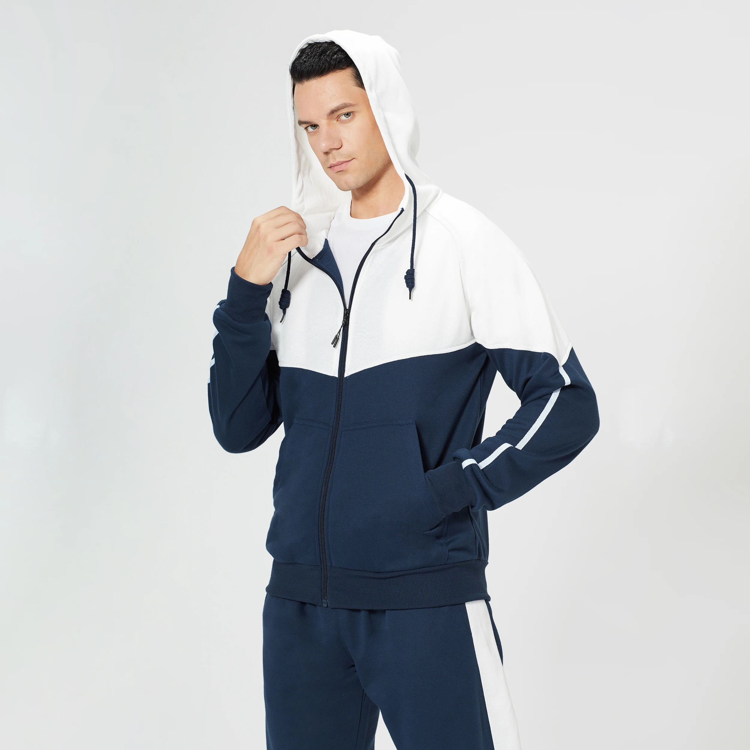 

2021 spring and autumn men's suits, hooded sweatshirts and pants, hooded fashion