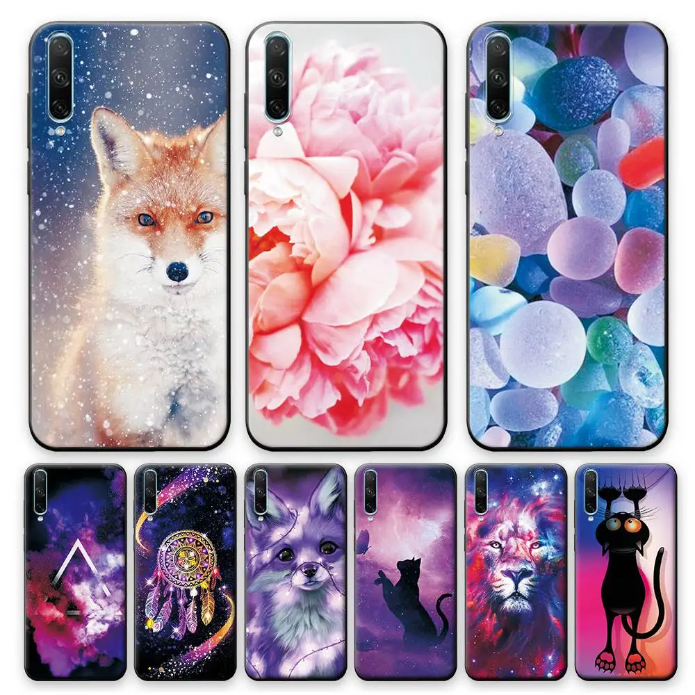 For Honor 30i Case Silicone Flower Soft Phone Huawei LRA-LX1 Honor30i TPU Bumper on Cover