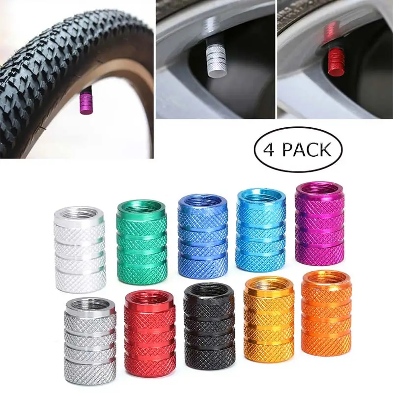 

4Pcs Bike Valve Cap Aluminium Alloy Bicycle Car Truck Tube Tyre Bike Accessory Universal Dustproof Motorcycle Wheel Tire Covered