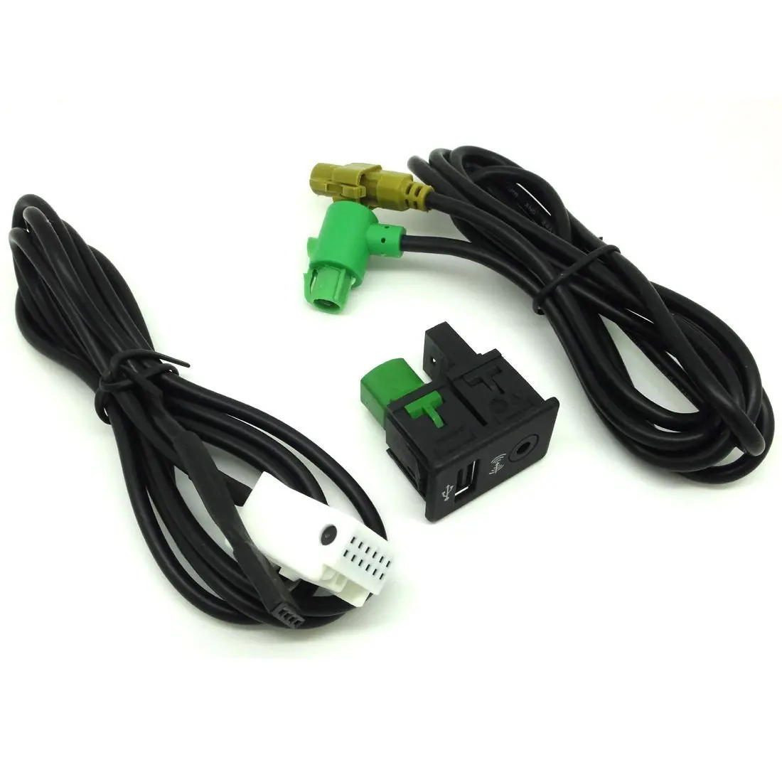 USB Aux-in кнопочный переключатель Кабельный комплект для VW Passat B6 B7 Golf MK6 Jetta Radio RNS315 |