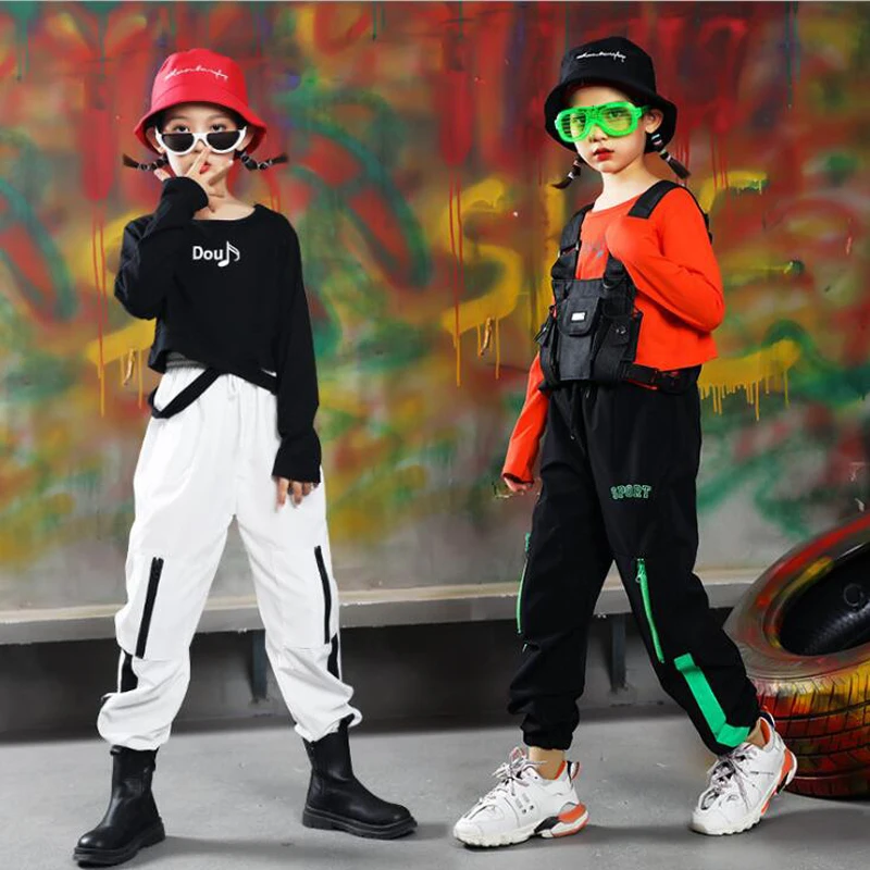 

Детская одежда для соревнований; Толстовка в стиле хип-хоп; Укороченный топ; Брюки-карго для девочек и мальчиков; Танцевальный костюм; Одежд...