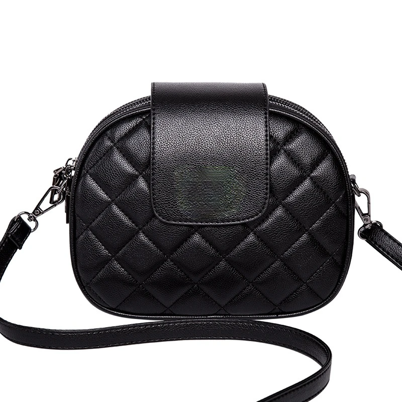 

2021 New Trendy Rhombus Women's Bag Shoulder Messenger Bag Three-Layer Small Bag