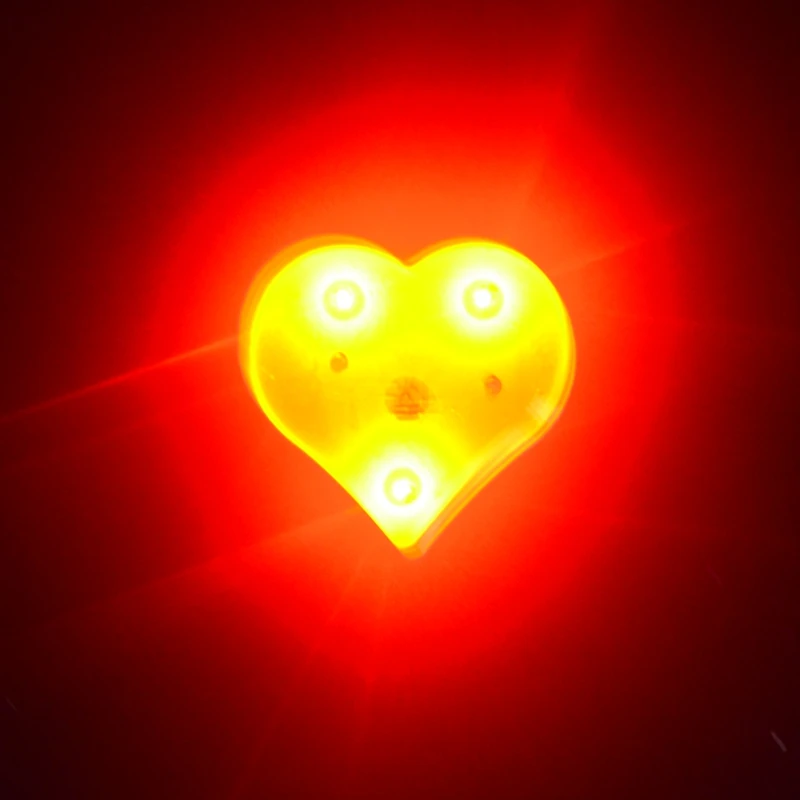 200 шт./лот светодиодная брошь в форме красного сердца | Дом и сад