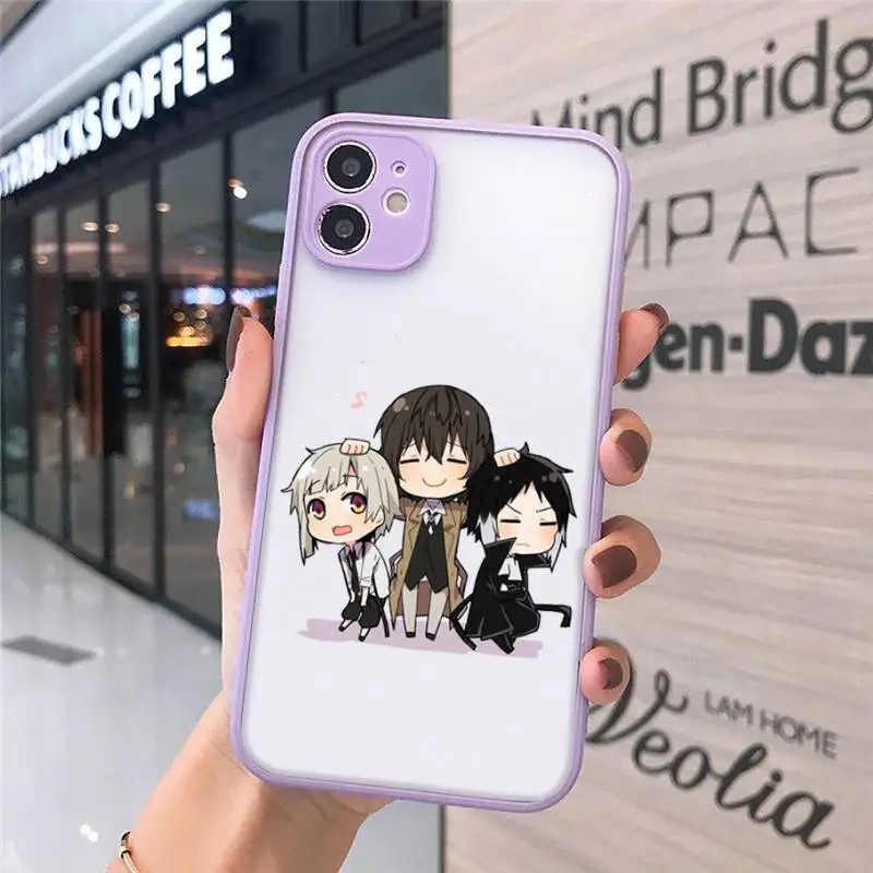 

Bungo Stray Dogs anime Phone Cases matte transparent For iphone 7 8 11 12 plus mini x xs xr pro max luxury brand cover