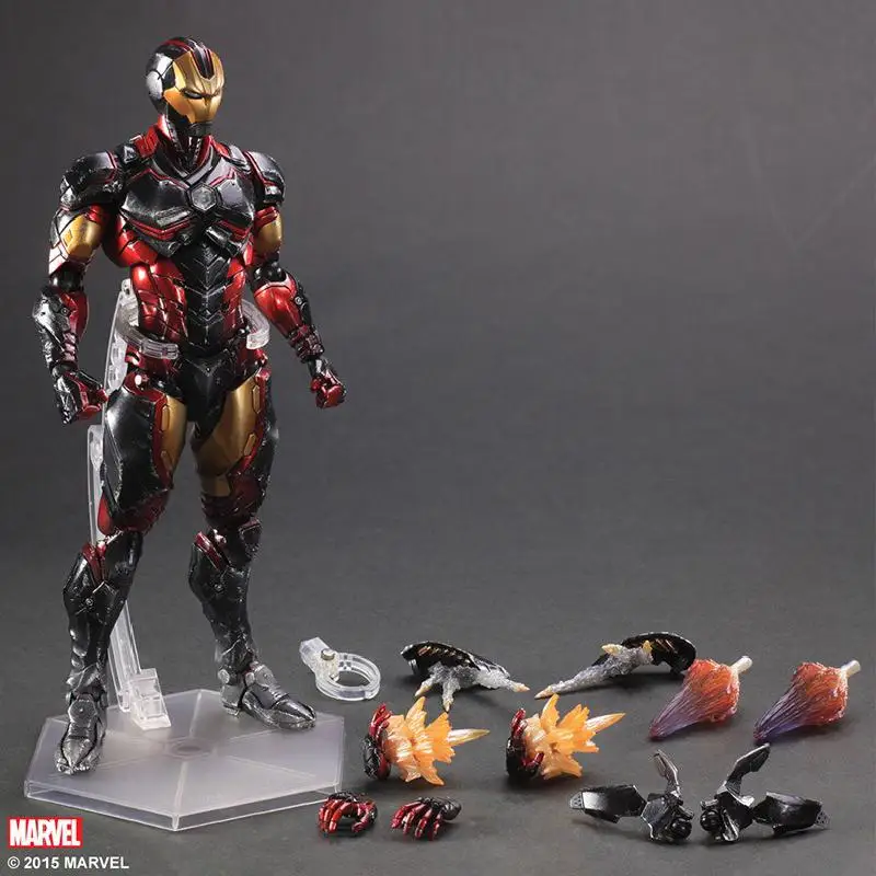 

Marvel Movie Play Arts Super Hero About 28cm Iron Man Tony Stark Ornament Handmade Model Hobbies Model Action Toy Figures