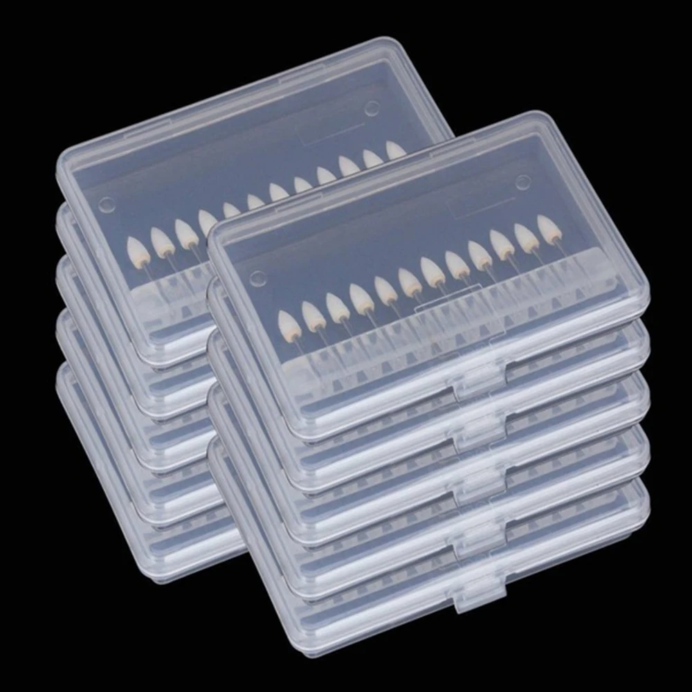 

12pcs Dental White Polishing Burs Stones Flame Shape FL2 FG Arkansas Stone Teeth Care