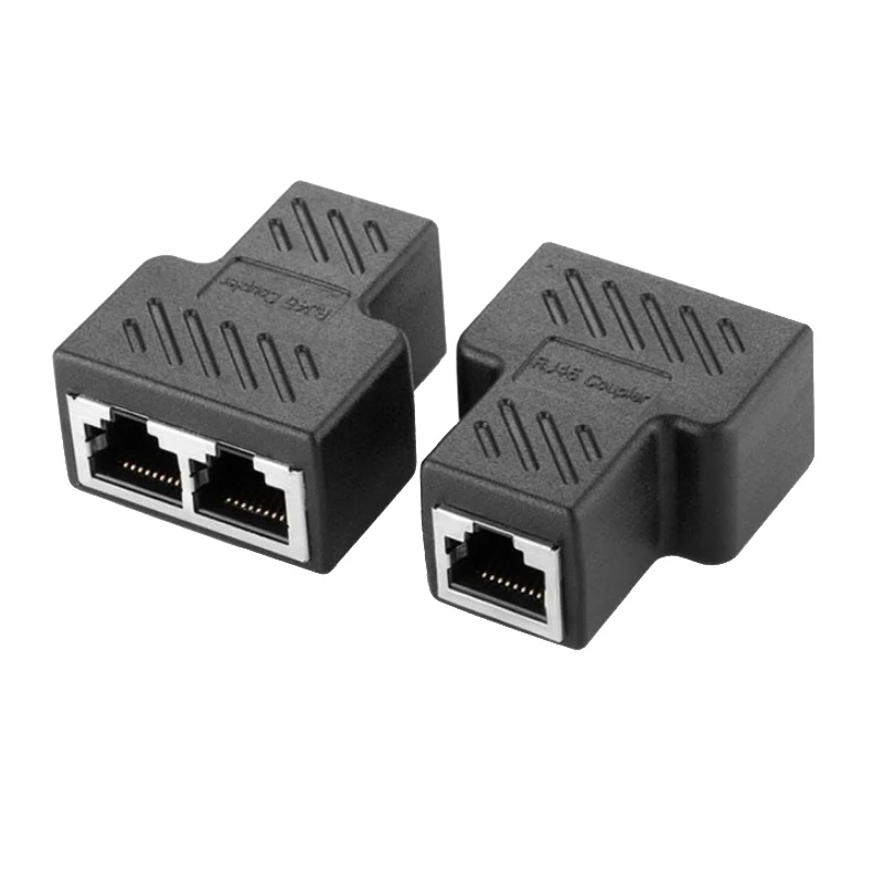 1 шт. 1-2 способа RJ45 Женский сплиттер адаптер Разъемы интерфейс Ethernet кабель Sub для