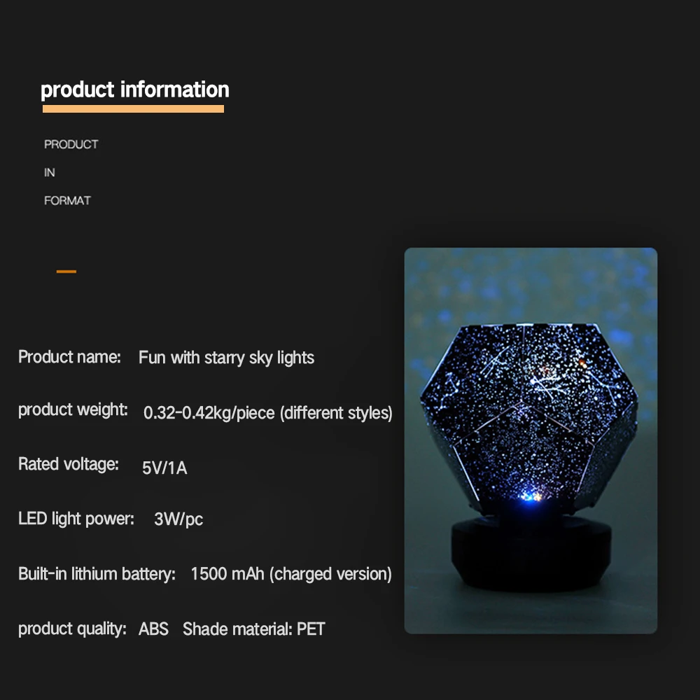 Проектор Star Sky Master светодиодный волшебный Ночной светильник планетарный Astro Starlight