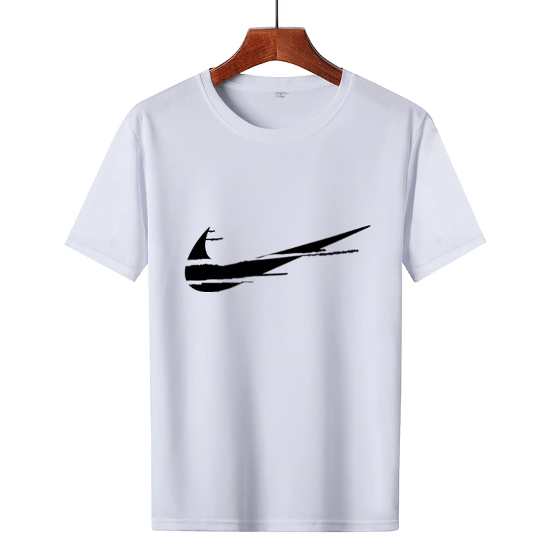 

Pure color breathable IКNIKEС quick-drying clothes men's short-sleeved T-shirts men's ice silk tops summer casual T-shirts